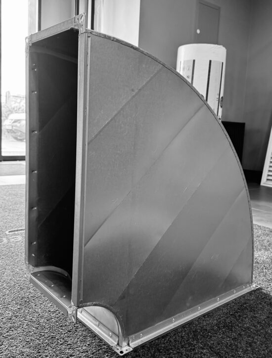 Taisnstūra līkums 90gr 550x220