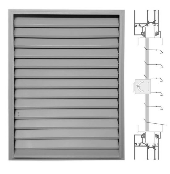 Durvju / logu paneļa žalūzijrežģis ar regulējamām lamelēm ZSR/P (SAW)