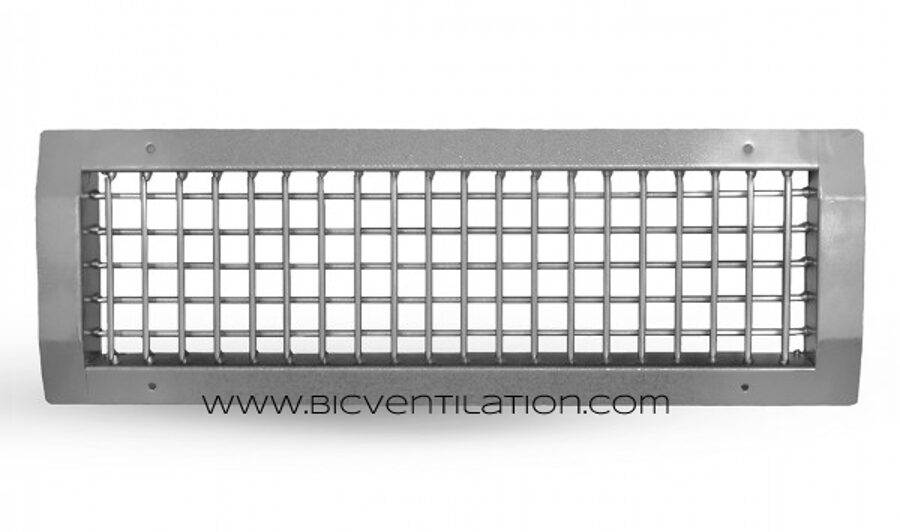 Double row grille for round air ducts