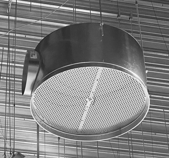 Round Ventilation Box with Perforated Diffuser