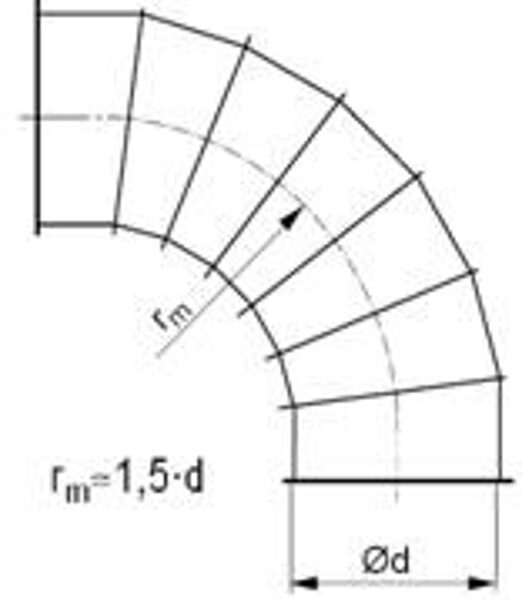 Bend R-1,5d 90°, with flange