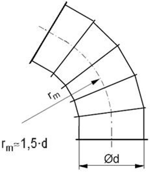 Bend R-1,5d 60°, with flange